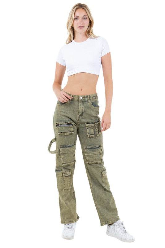 WOMEN FAHION CARGO STYLE DENIM PANTS - Shop Style & More | Fresh Looks, Everyday Deals & Free Shipping