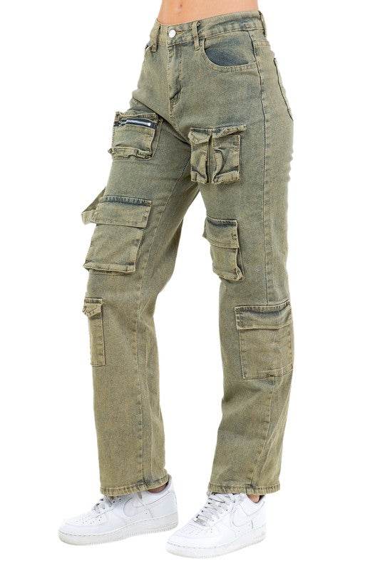 WOMEN FAHION CARGO STYLE DENIM PANTS - Shop Style & More | Fresh Looks, Everyday Deals & Free Shipping