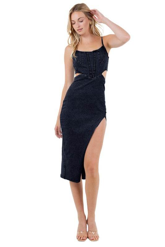 WOMEN FASHION DENIM MAXI DRESS - Shop Style & More | Fresh Looks, Everyday Deals & Free Shipping