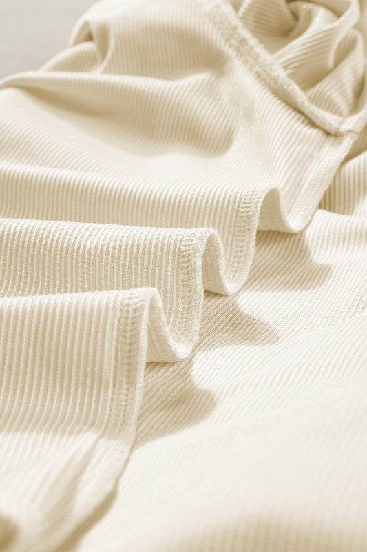 Corduroy Round Neck Ruffled Flounce Sleeve Blouse - Shop Style & More | Fresh Looks, Everyday Deals & Free Shipping
