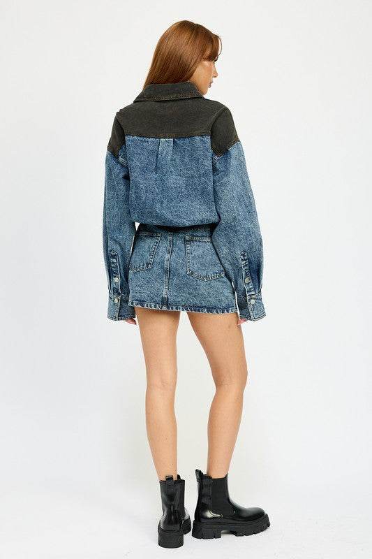 BUTTON UP DENIM MINI DRESS - Shop Style & More | Fresh Looks, Everyday Deals & Free Shipping