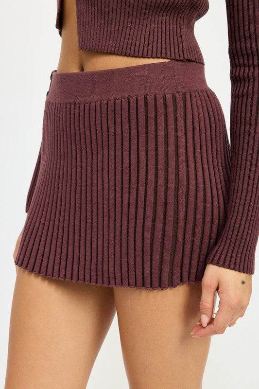 RIBBED KNIT MINI SKIRT - Shop Style & More | Fresh Looks, Everyday Deals & Free Shipping