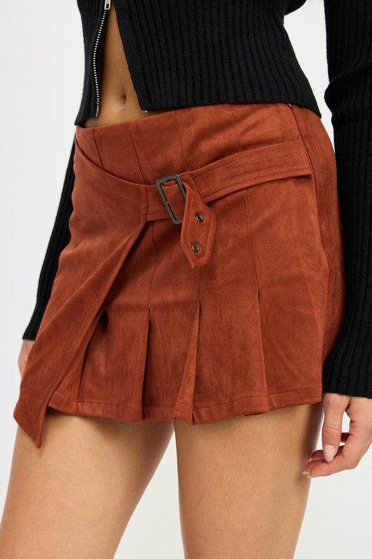 WRAPPED BUCKLE BELT MINI SKIRT - Shop Style & More | Fresh Looks, Everyday Deals & Free Shipping