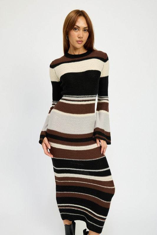 STRIPE MAXI BODYCON DRESS - Shop Style & More | Fresh Looks, Everyday Deals & Free Shipping