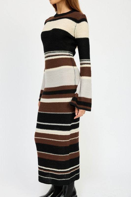 STRIPE MAXI BODYCON DRESS - Shop Style & More | Fresh Looks, Everyday Deals & Free Shipping