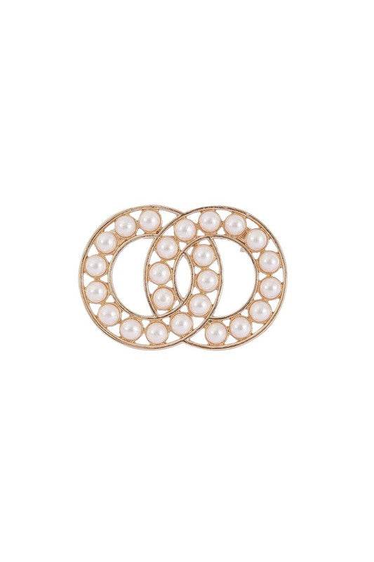 Vintage Pearl Double Circle Brooch - Shop Style & More | Fresh Looks, Everyday Deals & Free Shipping