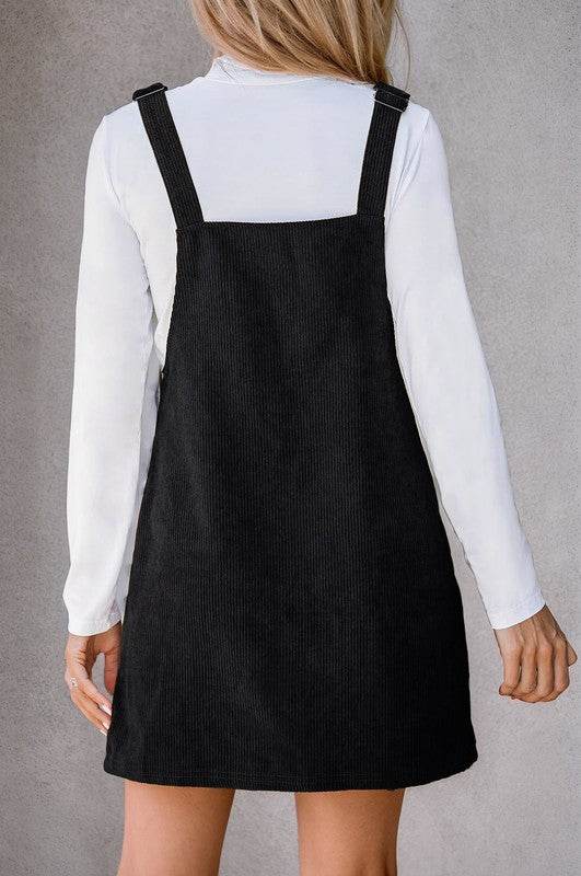 Corduroy Front Pockets Overall Dress - Shop Style & More | Fresh Looks, Everyday Deals & Free Shipping