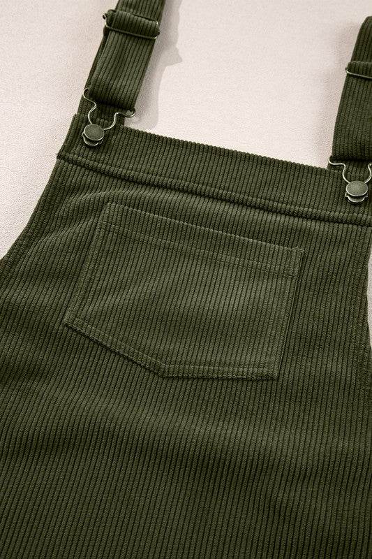 Corduroy Front Pockets Overall Dress - Shop Style & More | Fresh Looks, Everyday Deals & Free Shipping