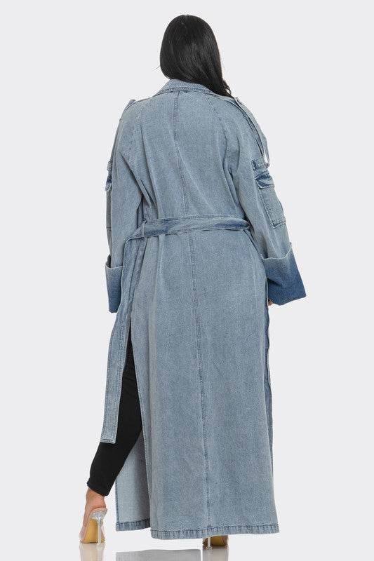 Longline Denim Trench Coat - Shop Style & More | Fresh Looks, Everyday Deals & Free Shipping