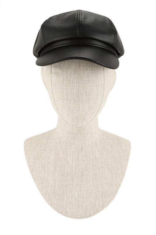 Vintage Faux Leather Solid Beret Cap - Shop Style & More | Fresh Looks, Everyday Deals & Free Shipping