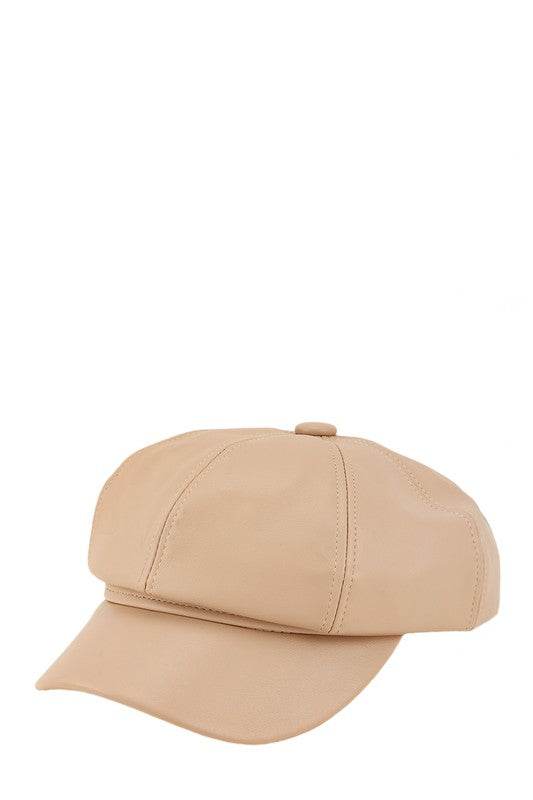 Vintage Faux Leather Solid Beret Cap - Shop Style & More | Fresh Looks, Everyday Deals & Free Shipping