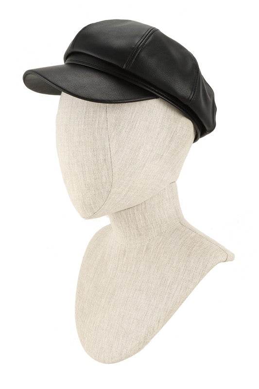 Vintage Faux Leather Solid Beret Cap - Shop Style & More | Fresh Looks, Everyday Deals & Free Shipping