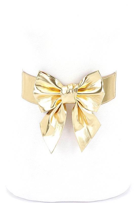 Metallic Bow Tie Elastic Belt - Shop Style & More | Fresh Looks, Everyday Deals & Free Shipping