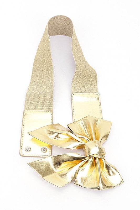 Metallic Bow Tie Elastic Belt - Shop Style & More | Fresh Looks, Everyday Deals & Free Shipping