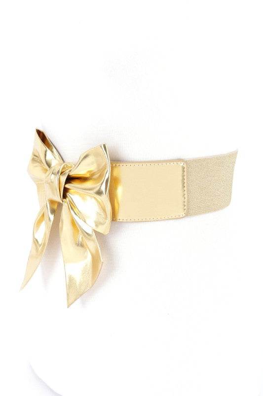 Metallic Bow Tie Elastic Belt - Shop Style & More | Fresh Looks, Everyday Deals & Free Shipping