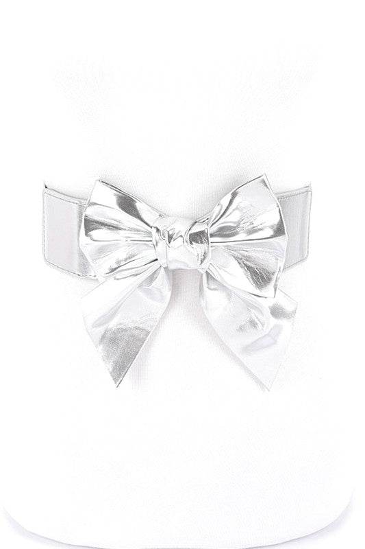 Metallic Bow Tie Elastic Belt - Shop Style & More | Fresh Looks, Everyday Deals & Free Shipping