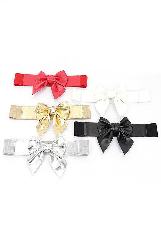 Metallic Bow Tie Elastic Belt - Shop Style & More | Fresh Looks, Everyday Deals & Free Shipping