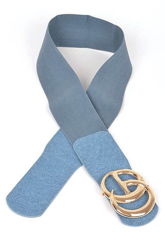 Plus Size CG Buckle Denim Elastic Belt - Shop Style & More | Fresh Looks, Everyday Deals & Free Shipping