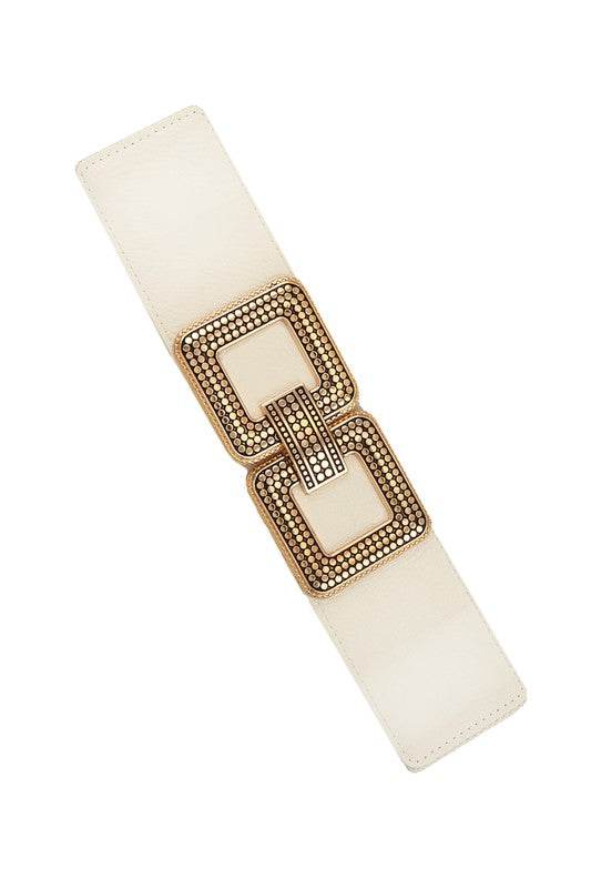 Double Square Metal Buckle Elastic Belt - Shop Style & More | Fresh Looks, Everyday Deals & Free Shipping