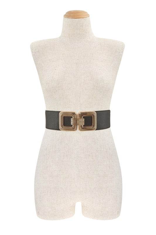 Double Square Metal Buckle Elastic Belt - Shop Style & More | Fresh Looks, Everyday Deals & Free Shipping