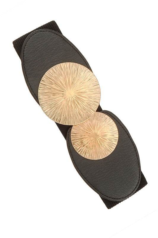 Textured Round Buckle Elastic Belt - Shop Style & More | Fresh Looks, Everyday Deals & Free Shipping