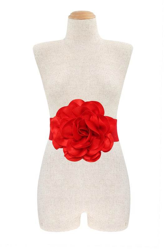Chiffon Big Flower Charm Elastic Belt - Shop Style & More | Fresh Looks, Everyday Deals & Free Shipping
