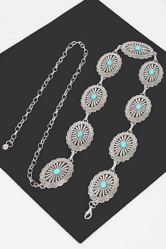 Turquoise Western Chain Belt - Shop Style & More | Fresh Looks, Everyday Deals & Free Shipping