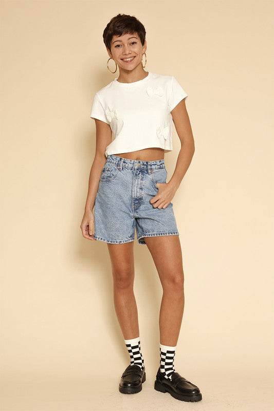 Cropped bow tee - Shop Style & More | Fresh Looks, Everyday Deals & Free Shipping