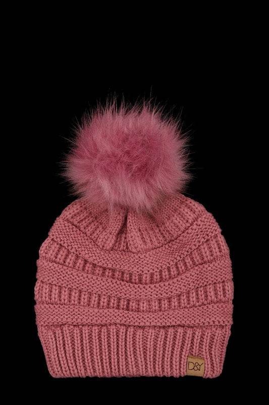 Halo Ripped Beanie with Super Faux Fur Pom - Shop Style & More | Fresh Looks, Everyday Deals & Free Shipping