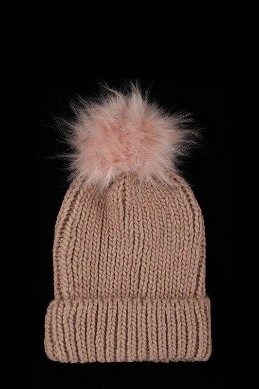 Basic Knit Cuffed Pom Beanie - Shop Style & More | Fresh Looks, Everyday Deals & Free Shipping