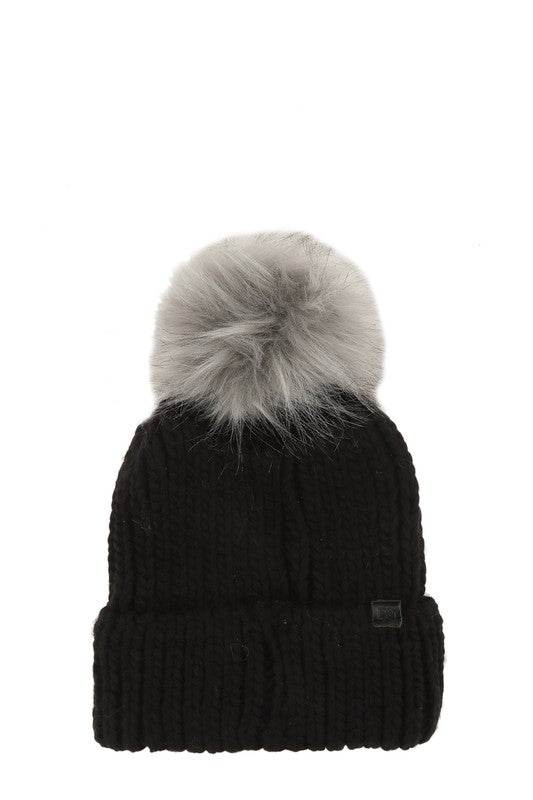 Jewel Knit Cuffed Pom Beanie - Shop Style & More | Fresh Looks, Everyday Deals & Free Shipping