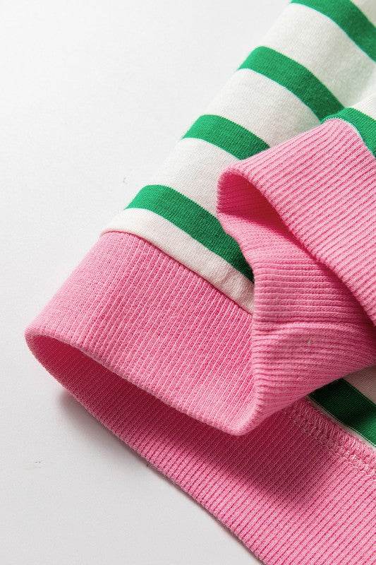 Cotton Stripe Drop shoulder Sweatshirt - Shop Style & More | Fresh Looks, Everyday Deals & Free Shipping