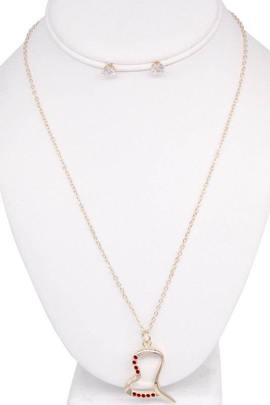 Heart Pendant Necklace Set - Shop Style & More | Fresh Looks, Everyday Deals & Free Shipping