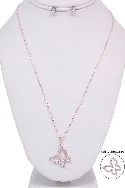 BUTTERFLY PENDANT LONG NECKLACE - Shop Style & More | Fresh Looks, Everyday Deals & Free Shipping