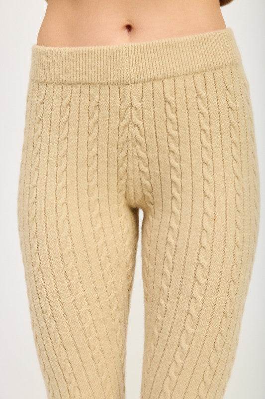 CABLE KNIT FLARED PANTS - Shop Style & More | Fresh Looks, Everyday Deals & Free Shipping