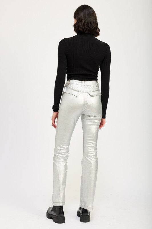 METALLIC FLARED PANTS - Shop Style & More | Fresh Looks, Everyday Deals & Free Shipping