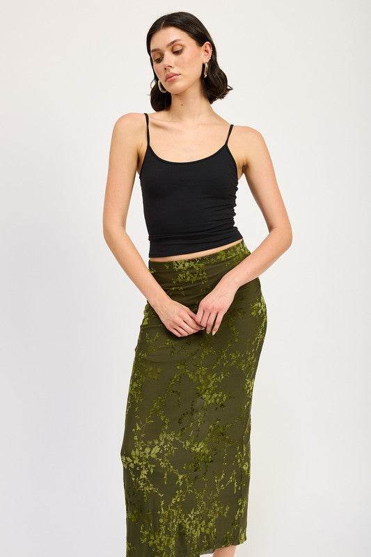 FITTED MAXI SKIRT WITH SLIT - Shop Style & More | Fresh Looks, Everyday Deals & Free Shipping