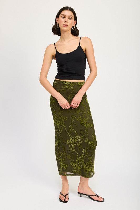 FITTED MAXI SKIRT WITH SLIT - Shop Style & More | Fresh Looks, Everyday Deals & Free Shipping