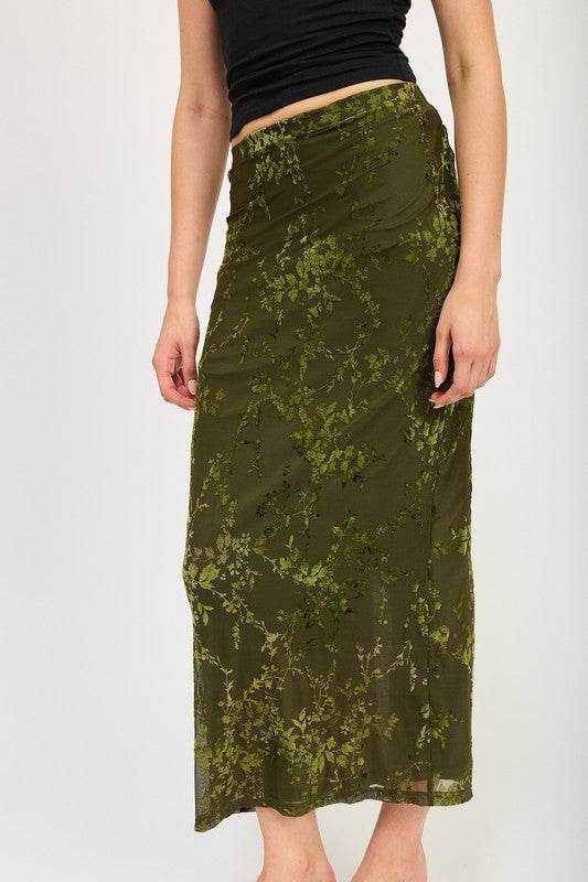 FITTED MAXI SKIRT WITH SLIT - Shop Style & More | Fresh Looks, Everyday Deals & Free Shipping