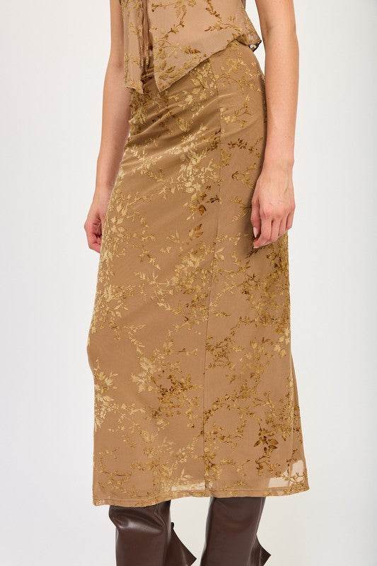 FITTED MAXI SKIRT WITH SLIT - Shop Style & More | Fresh Looks, Everyday Deals & Free Shipping