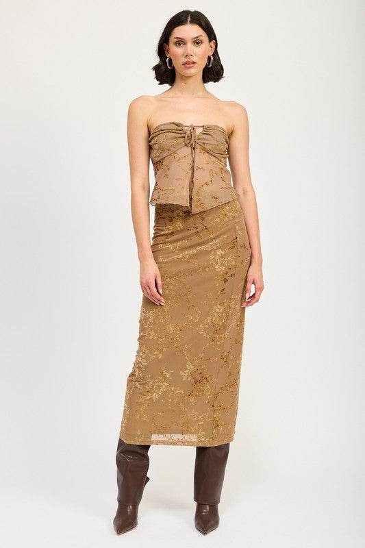 FITTED MAXI SKIRT WITH SLIT - Shop Style & More | Fresh Looks, Everyday Deals & Free Shipping