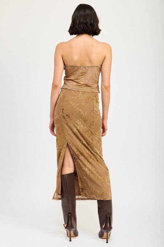 FITTED MAXI SKIRT WITH SLIT - Shop Style & More | Fresh Looks, Everyday Deals & Free Shipping