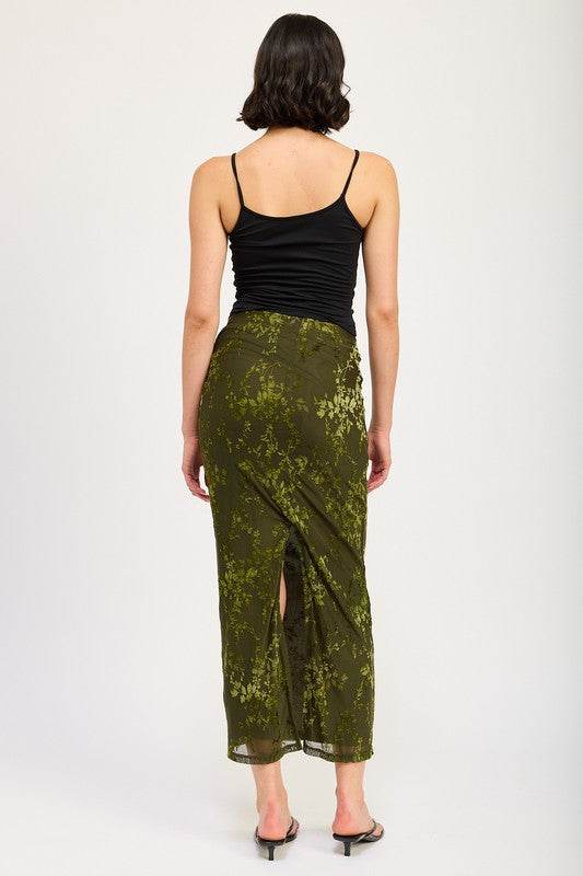 FITTED MAXI SKIRT WITH SLIT - Shop Style & More | Fresh Looks, Everyday Deals & Free Shipping