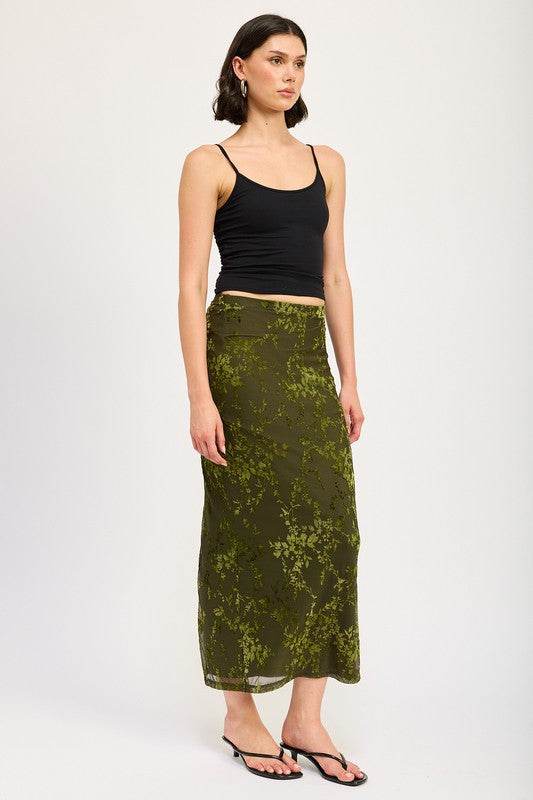 FITTED MAXI SKIRT WITH SLIT - Shop Style & More | Fresh Looks, Everyday Deals & Free Shipping