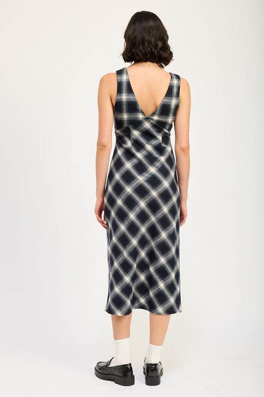 PLAID BIAS MAXI DRESS - Shop Style & More | Fresh Looks, Everyday Deals & Free Shipping