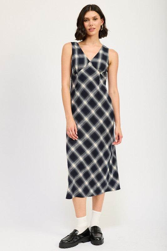 PLAID BIAS MAXI DRESS - Shop Style & More | Fresh Looks, Everyday Deals & Free Shipping