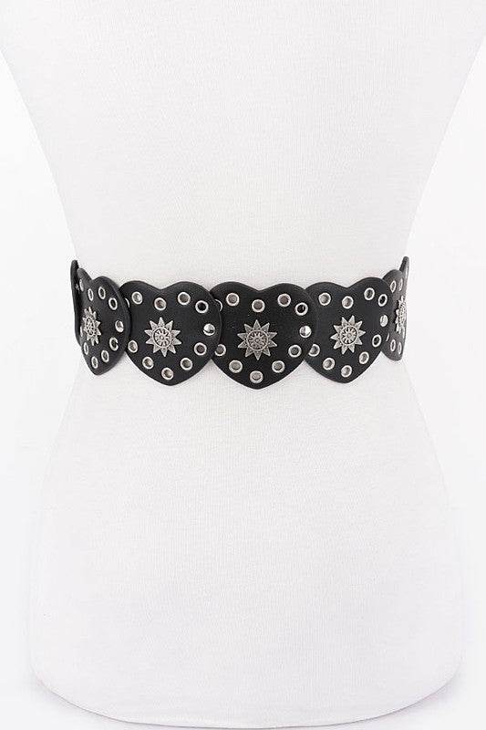 Heart Shape Buckle Western Studded Statement Belt - Shop Style & More | Fresh Looks, Everyday Deals & Free Shipping