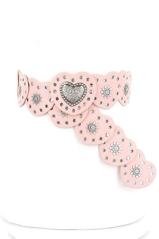 Heart Shape Buckle Western Studded Statement Belt - Shop Style & More | Fresh Looks, Everyday Deals & Free Shipping