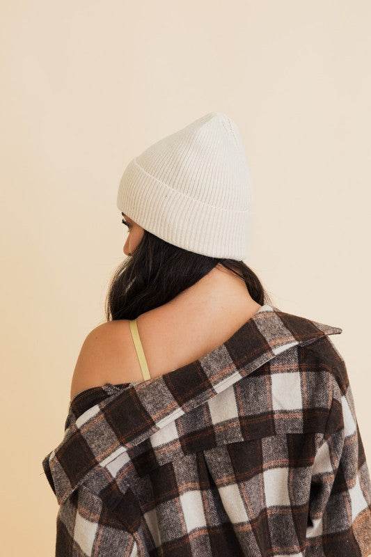 Happy Face Embroidered Ribbed Knit Beanie - Shop Style & More | Fresh Looks, Everyday Deals & Free Shipping