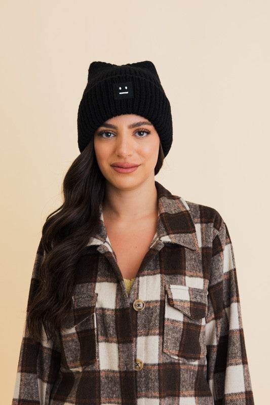 Chill Vibes Soft Ribbed Squared Face Beanie - Shop Style & More | Fresh Looks, Everyday Deals & Free Shipping